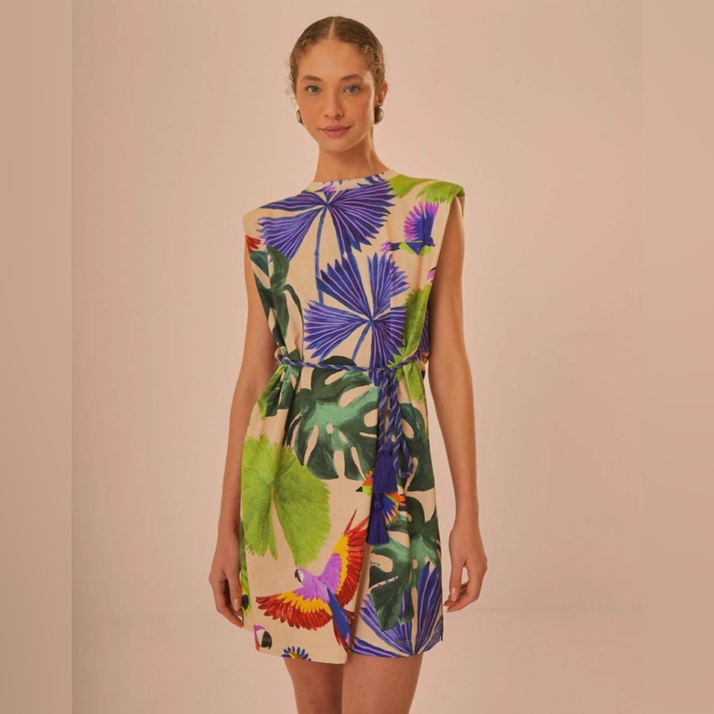 Farm Rio Jungle Mini Dress XS